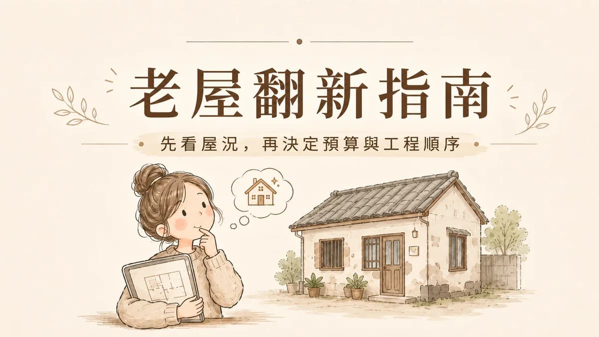 老屋翻新指南系列 ─ 老屋翻新前要注意什麼?先看屋況,再決定預算怎麼分配